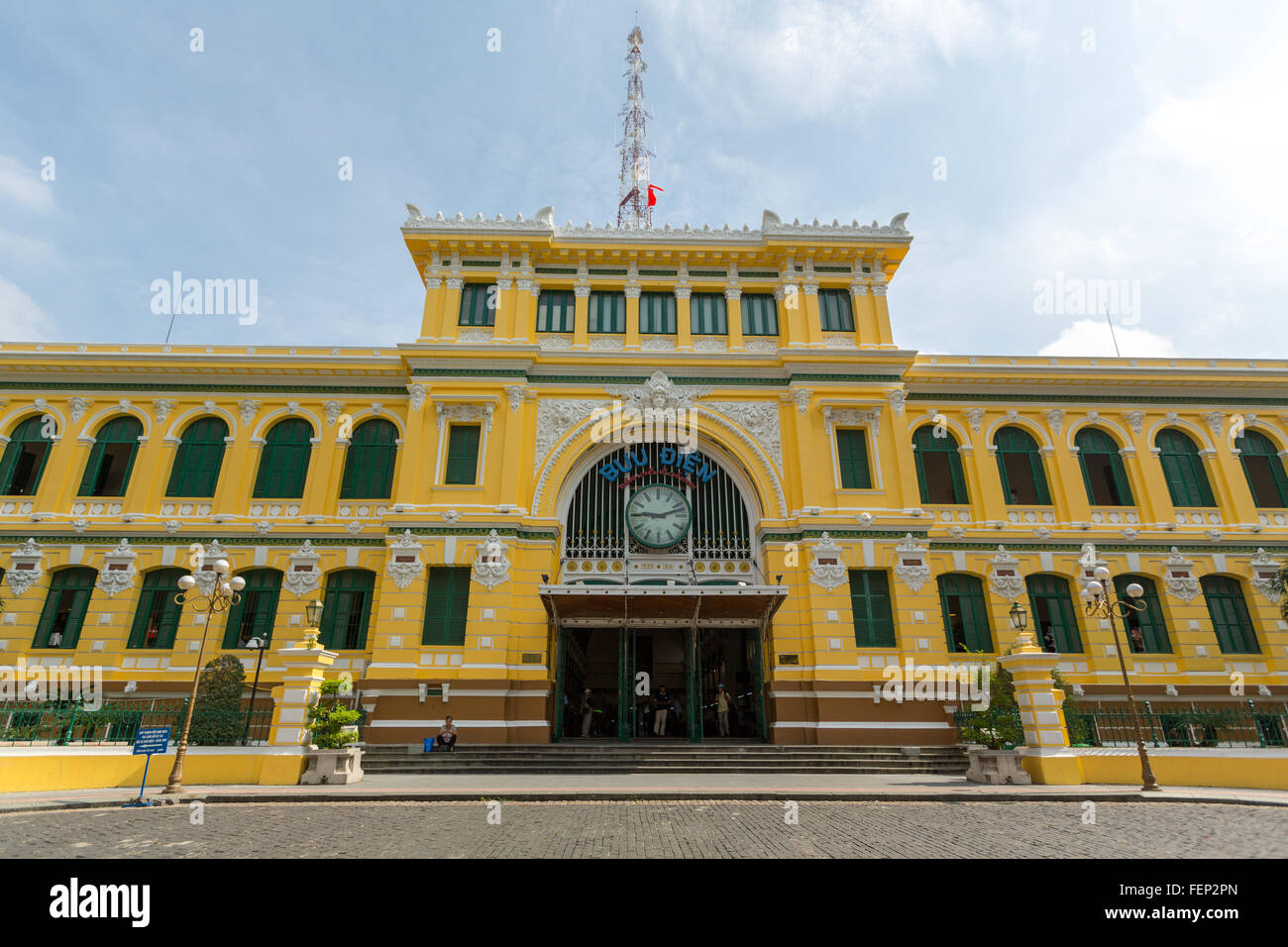 Bureau de poste central de Saigon à Ho Chi Minh Ville, Vietnam Banque D'Images