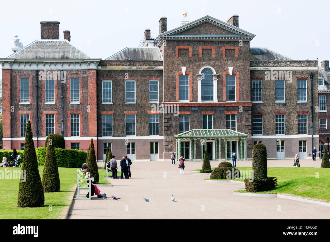 L'entrée publique de Kensington Palace, Londres. Banque D'Images