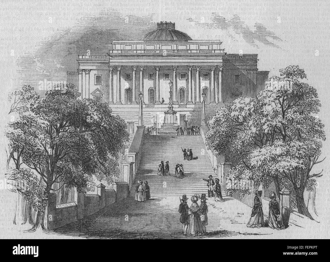 WASHINGTON DC Capitol le atWashington 1842. Illustrated London News Banque D'Images