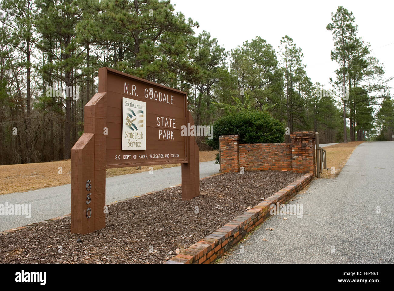 C Goodale State Park sign Camden South Carolina USA Banque D'Images