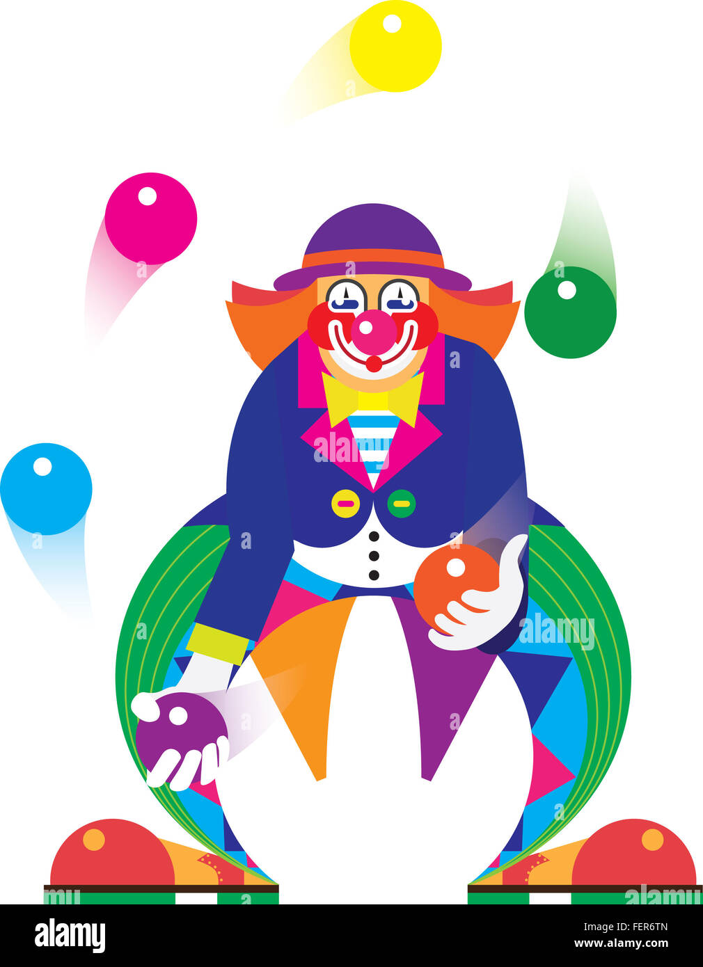 Circus.l'homme est drôle de clown Banque D'Images