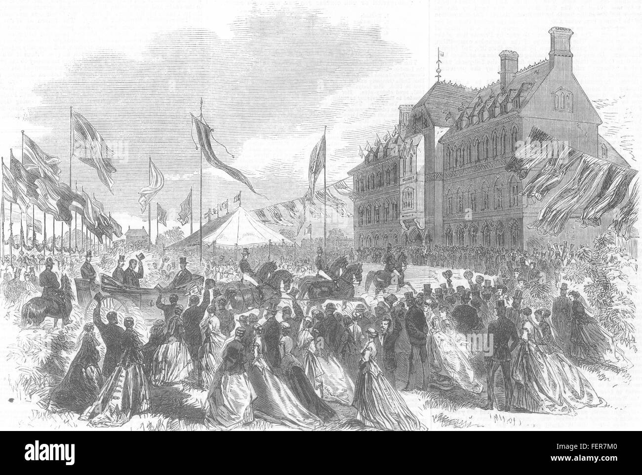 Londres arrivée de Son Altesse Royale de 1867. Illustrated London News Banque D'Images