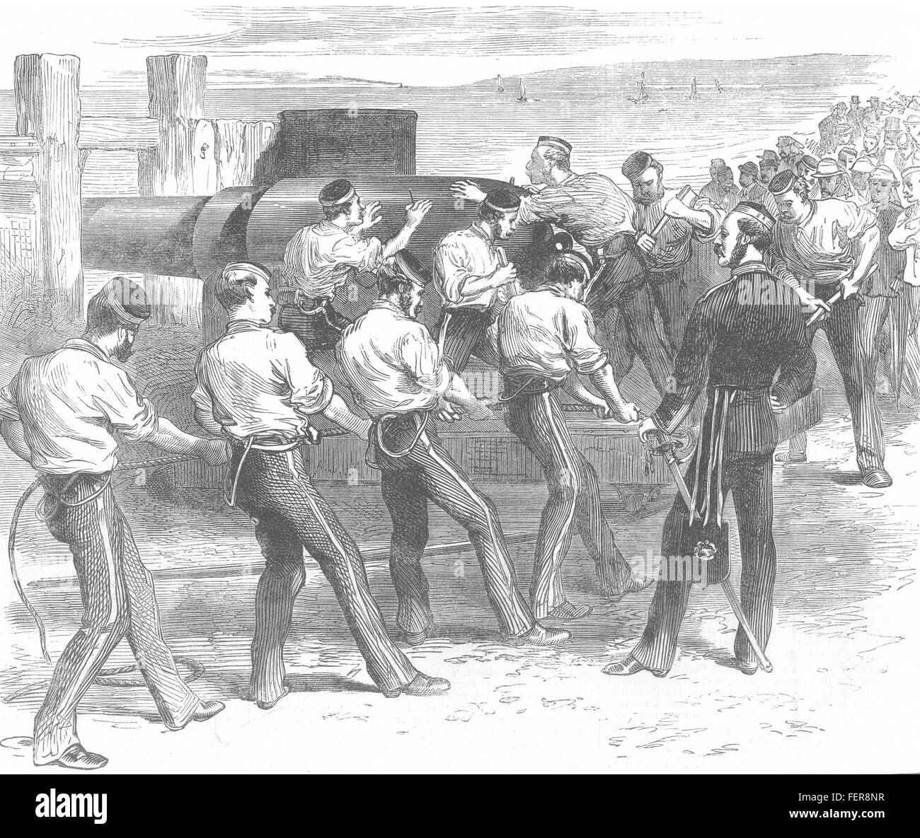 L'ESSEX Shoeburyness camp à la compétition pour le prix 1871 de l'armée. Illustrated London News Banque D'Images