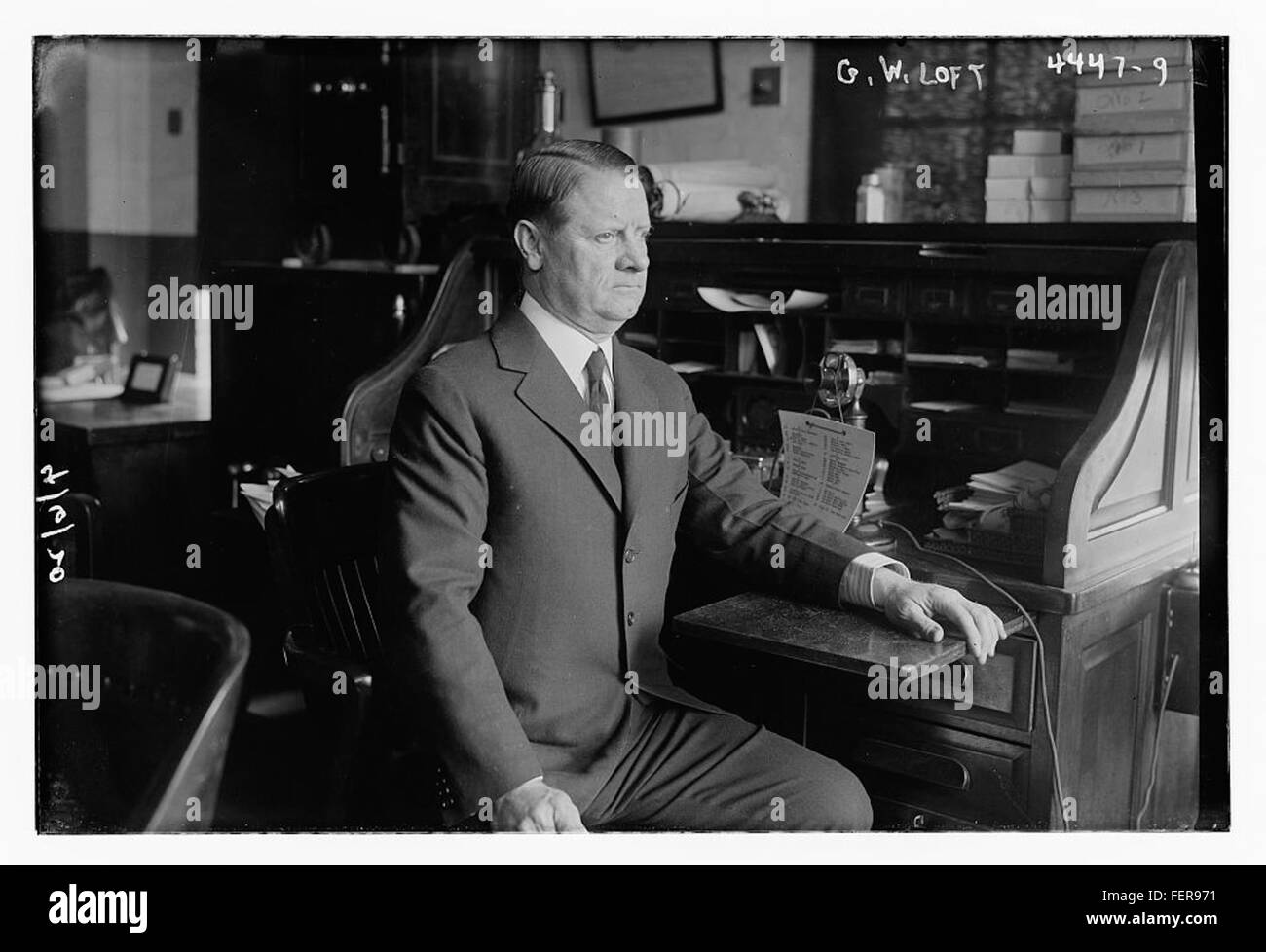 Une photographie du G.W. Loft, un bâtiment historique. Connue pour ses caractéristiques architecturales, elle rappelle le patrimoine culturel et les pratiques de construction de son époque. Banque D'Images