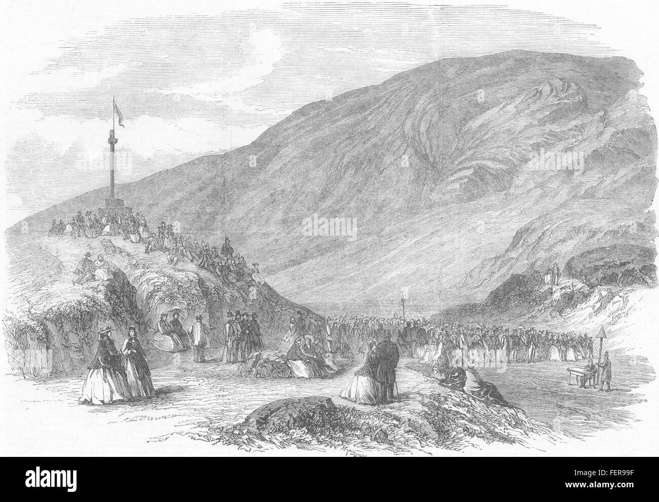 Vallée de Conwy Réunion des bardes Gallois à Kings Lynn Geirionydd. Pays de Galles 1865. Illustrated London News Banque D'Images