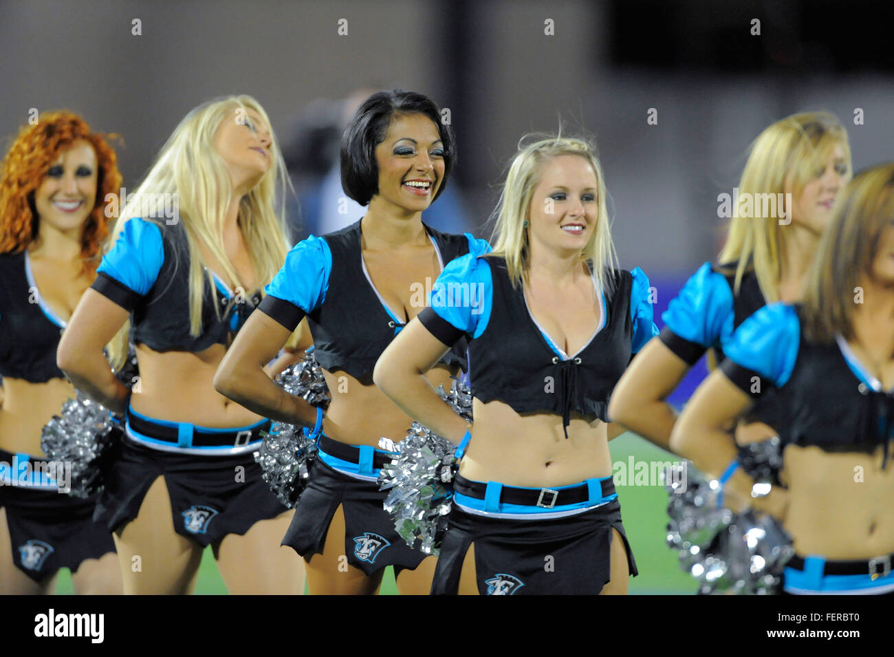 Orlando, FL, USA. 5Th Nov, 2010. Tuskers Floride cheerleaders pendant le match contre les Tuskers Engoulevents d'Omaha à la Florida Citrus Bowl le 4 novembre 2010 à Orlando, Floride. La Floride a gagné le match 31-14. © Scott A. Miller/ZUMA/Alamy Fil Live News Banque D'Images