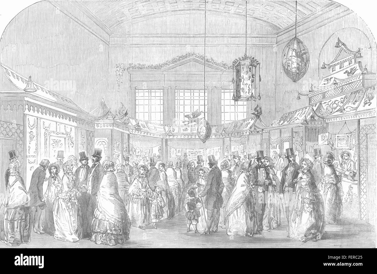 Dans le bazar de Worcester 1853 Shire-Hal. Illustrated London News Banque D'Images