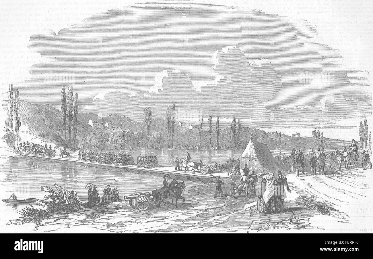 La France à l'expérience de transition Point Atalante Beaulieu 1854. Illustrated London News Banque D'Images