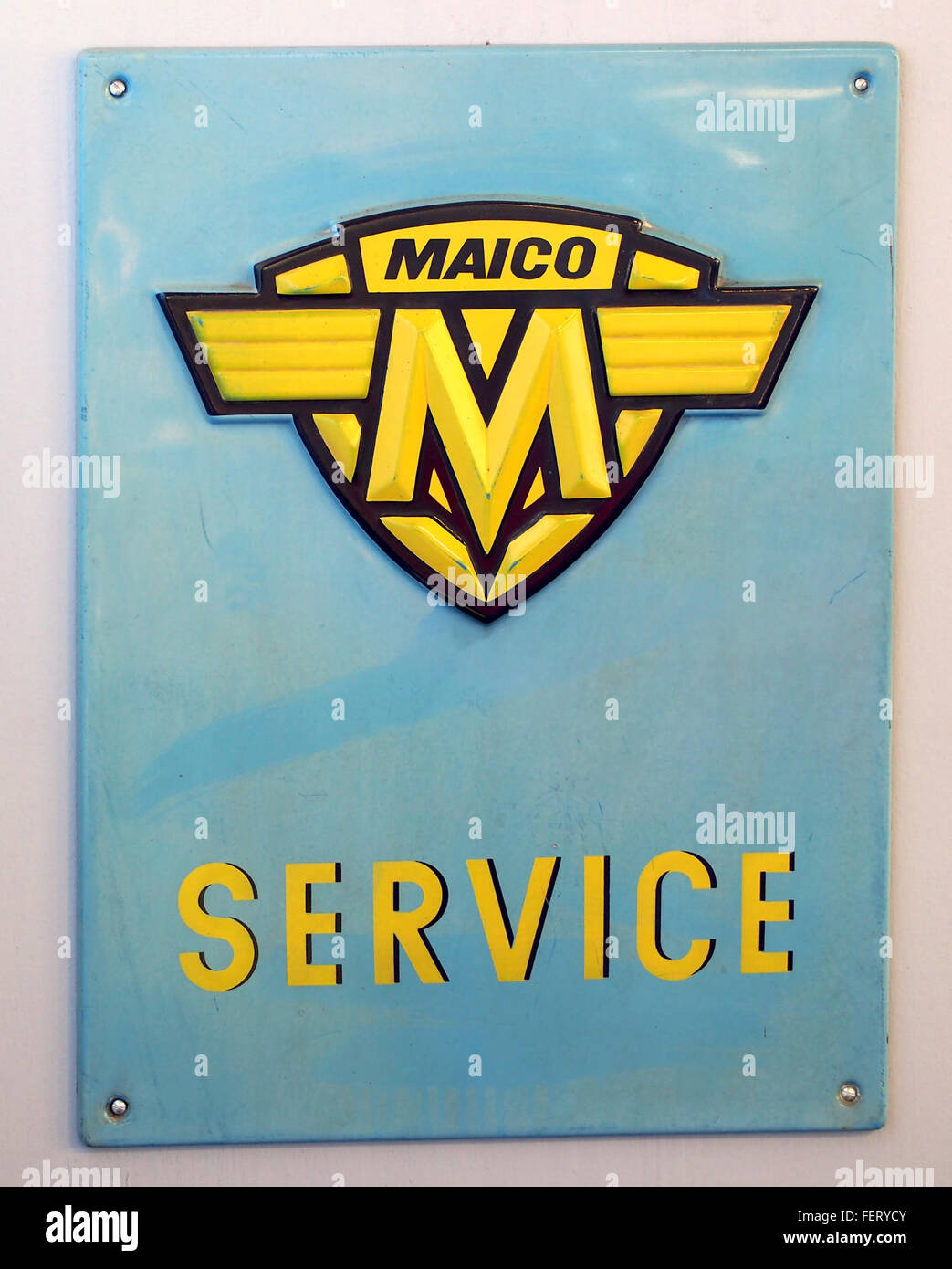 Service Maico Emaille Werbeschild Banque D'Images