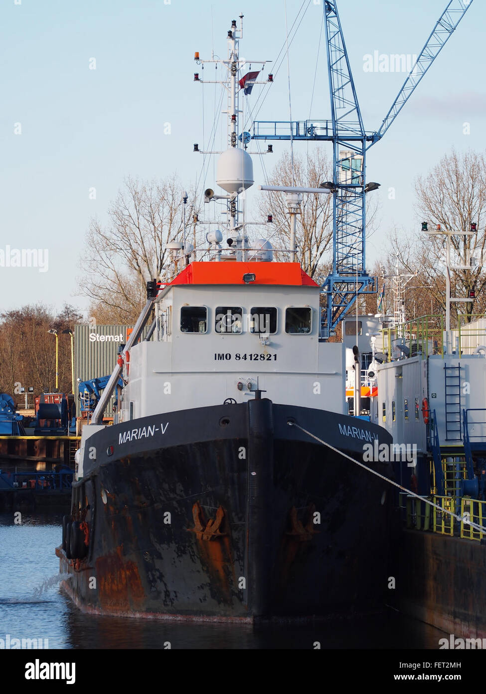 Marian-V (navire, 1984) OMI 8412821 Port de Rotterdam Banque D'Images