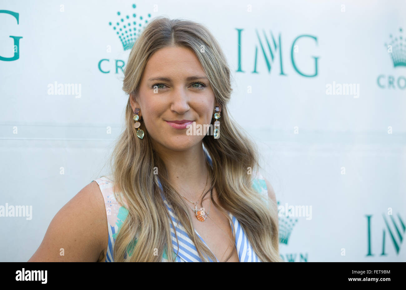 Victoria Azarenka à l'IMG, la Couronne, partie joueurs Melbourne 22 Janvier 2016 Banque D'Images