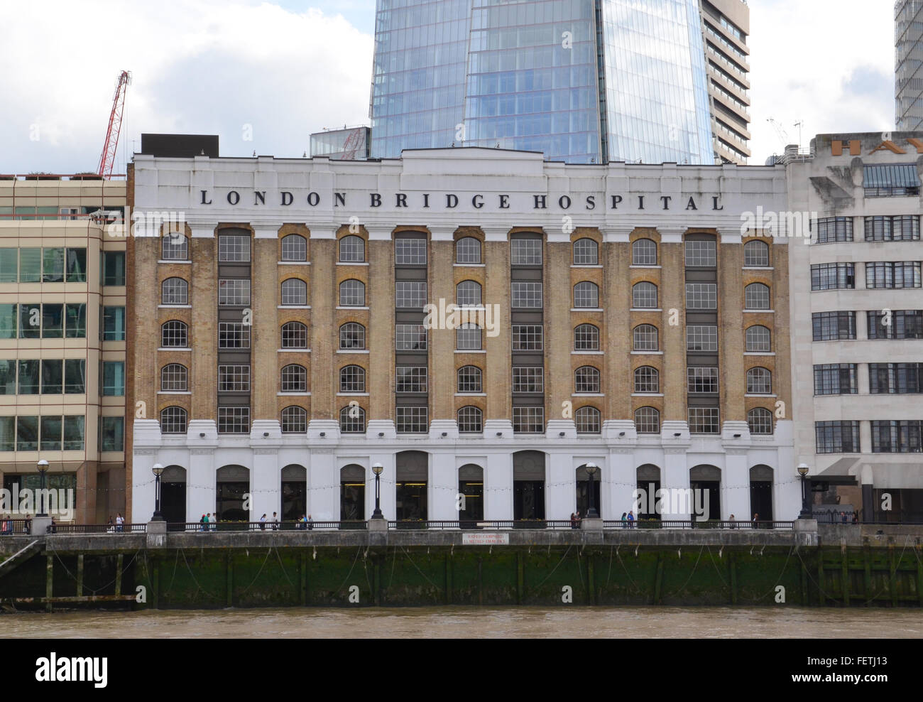 Londres - 6 août : l'hôpital de London Bridge, montré le 6 août 2015, a récemment reçu une cote de cinq étoiles pour l'hygiène alimentaire. Banque D'Images