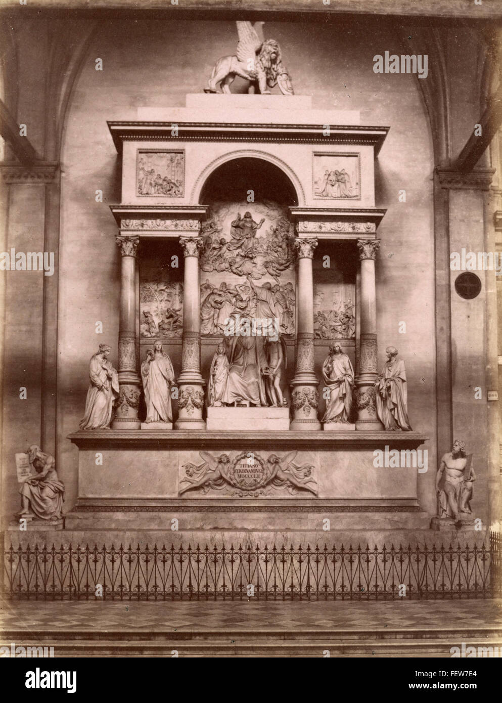 Monument Titien, Frari, Venise, Italie Banque D'Images