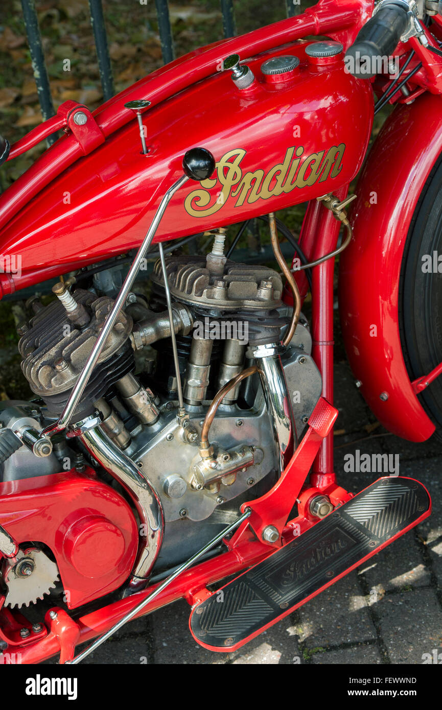 1929 Indian Scout 101 moto. American Classic motorcycle Banque D'Images
