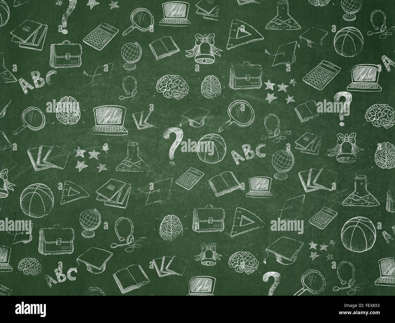 Arrière-plan de l’éducation : Commission scolaire avec la main peint