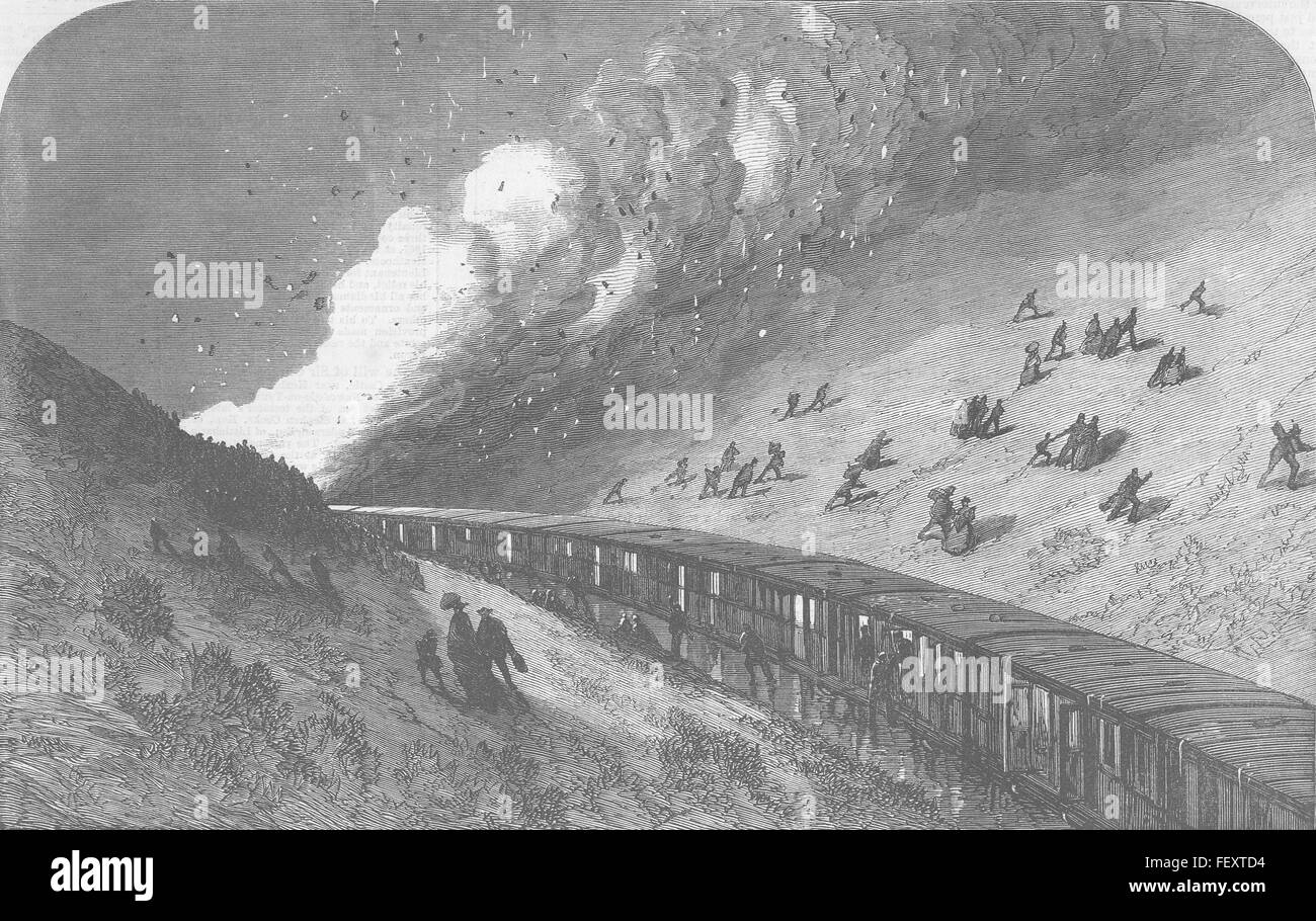 L'ECOSSE sur l'accident ferroviaire Caledonian Railway 1867. Illustrated London News Banque D'Images
