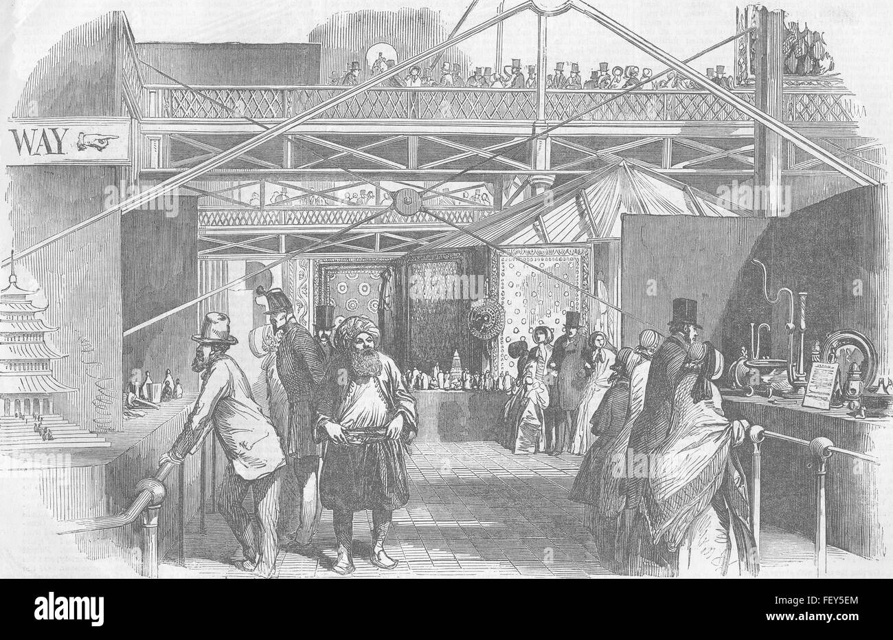 Indonésie Grande Exposition Le tribunal indonésien 1851. Illustrated London News Banque D'Images