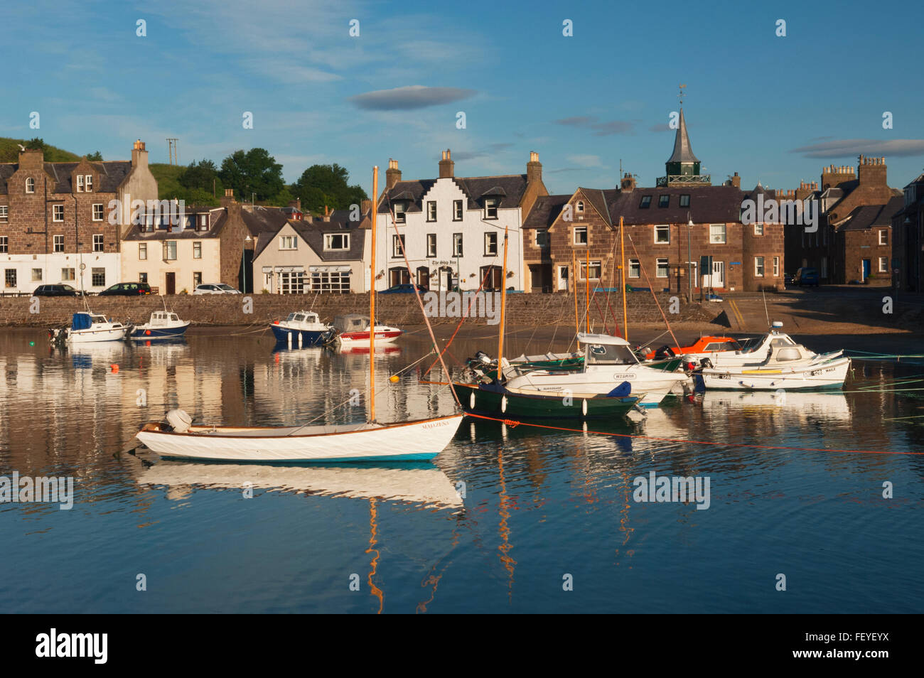 Stonehaven harbour in early morning light - Aberdeenshire, Ecosse, Royaume-Uni. Banque D'Images