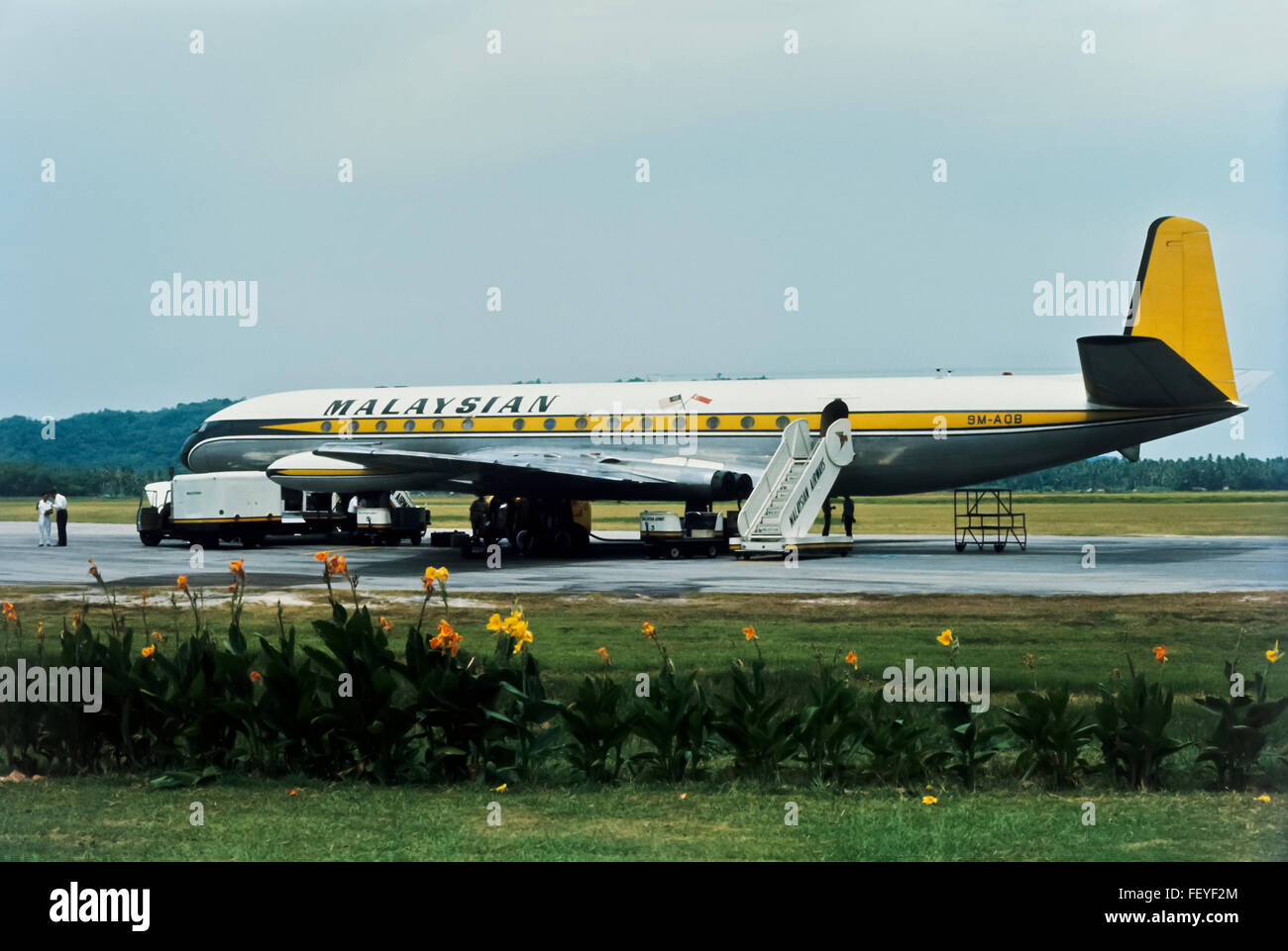 AA 6838. 1960, Archives Malaysian Airways commet, Penang, Malaisie Banque D'Images