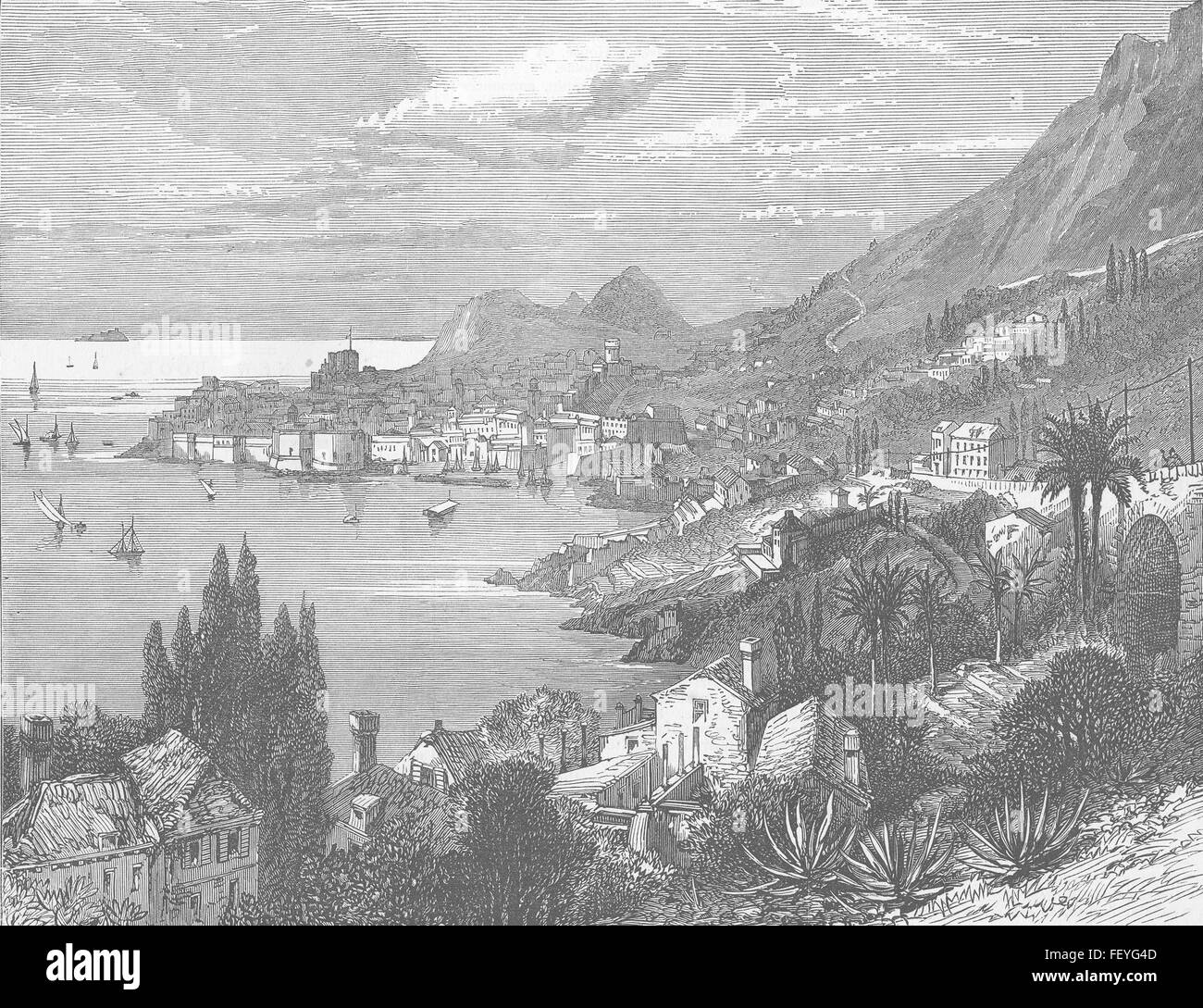 Croatie Dubrovnik, Dalmatie 1876. Illustrated London News Banque D'Images