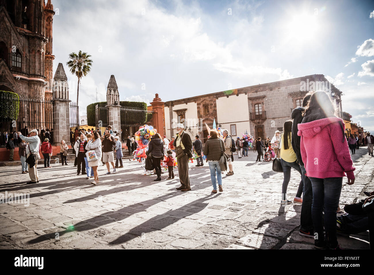 Plaza San Miguel de Allende. Le Mexique Banque D'Images