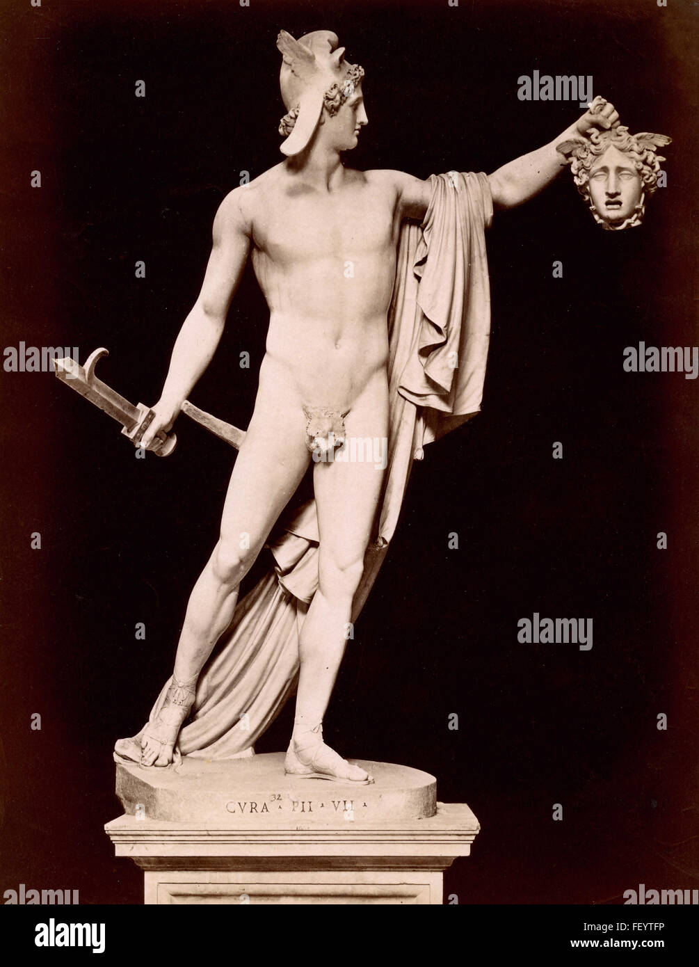 Persée avec la tête de Méduse, statue de Canova Banque D'Images