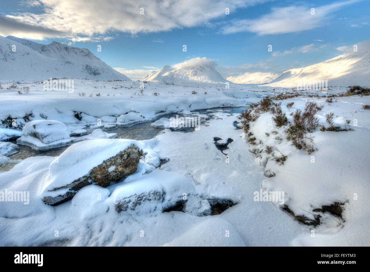 Buachaille Etive Mhor et Glencoe, West Highlands Banque D'Images