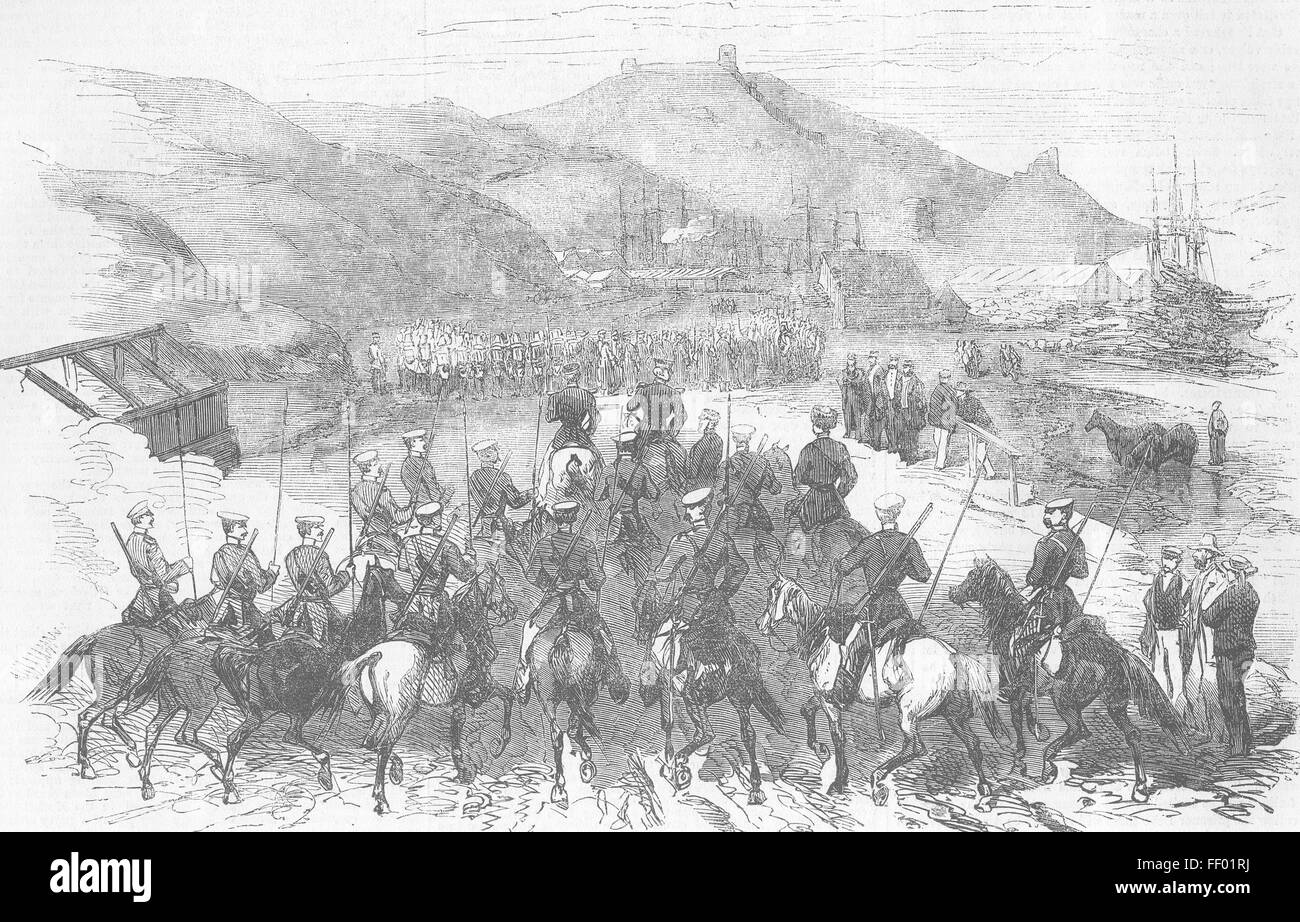 Guerre de Crimée UKRAINE russes à Balaklava 1856. Illustrated London News Banque D'Images