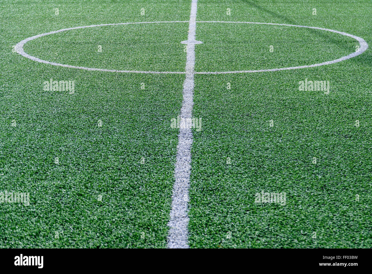 Terrain de football en gazon artificiel Banque D'Images