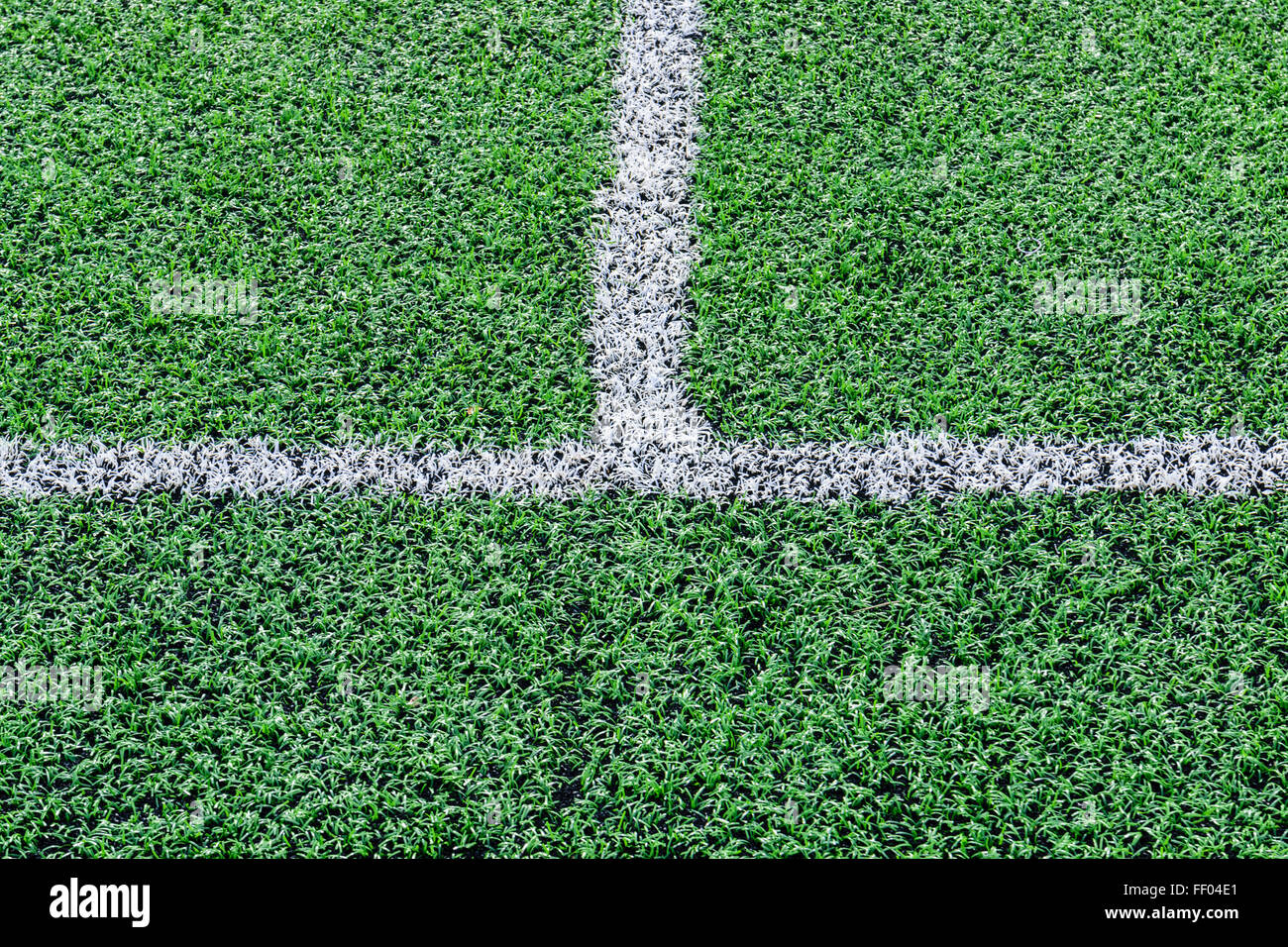 Terrain de football en gazon artificiel Banque D'Images