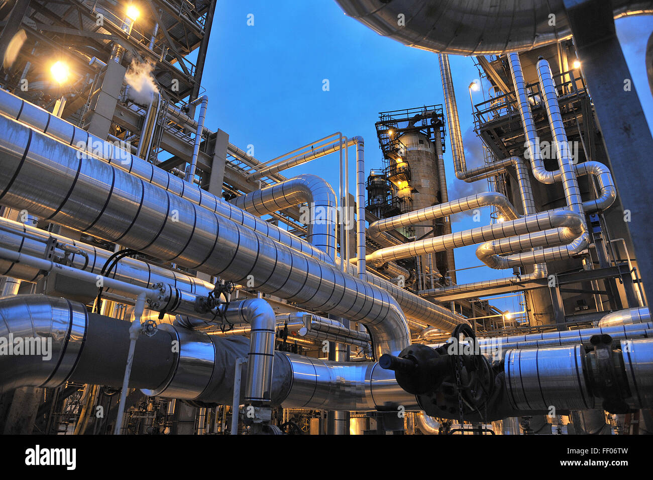 Raffinerie de pétrole Banque D'Images