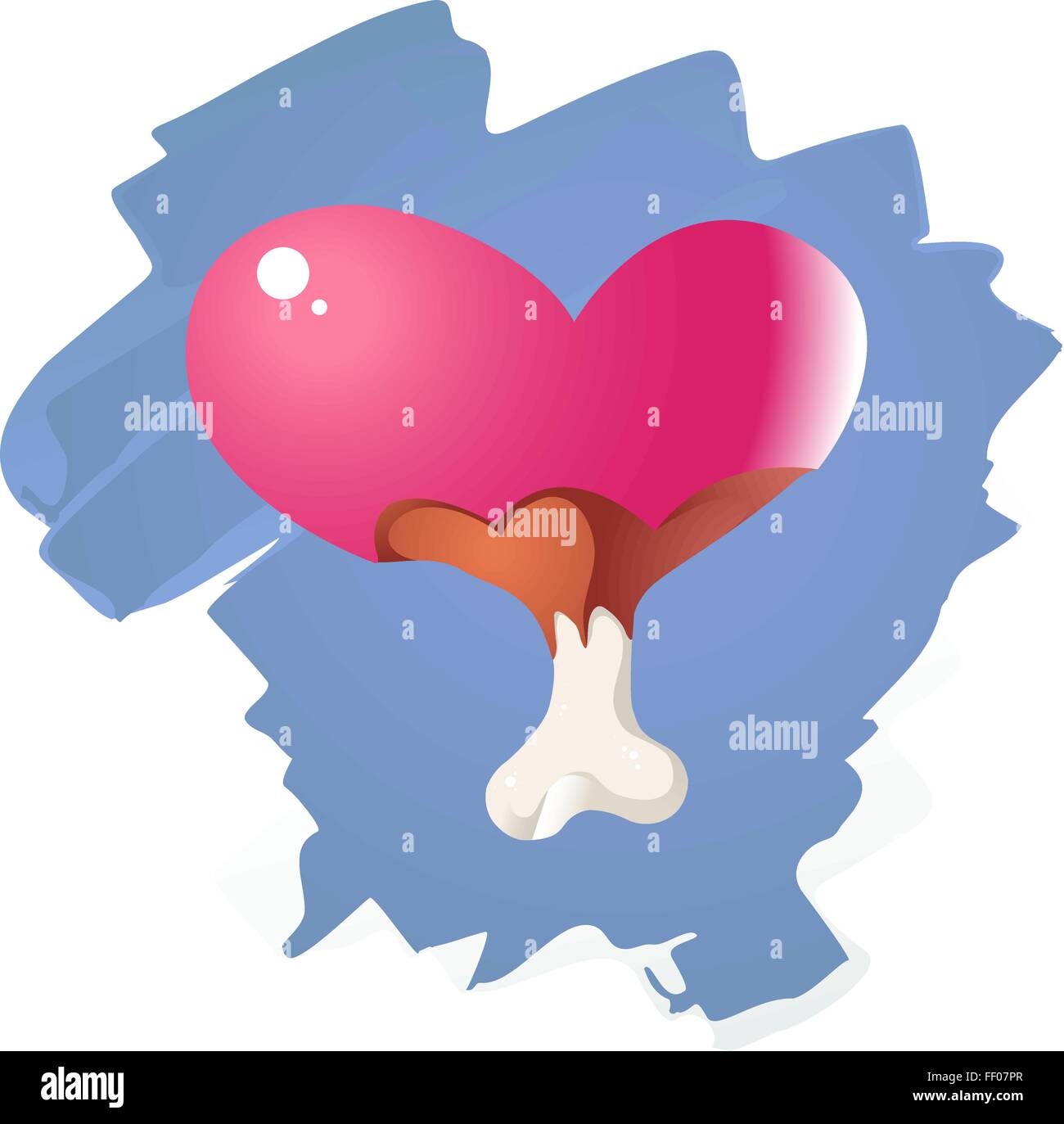 Cœur et les os sign Illustration de Vecteur