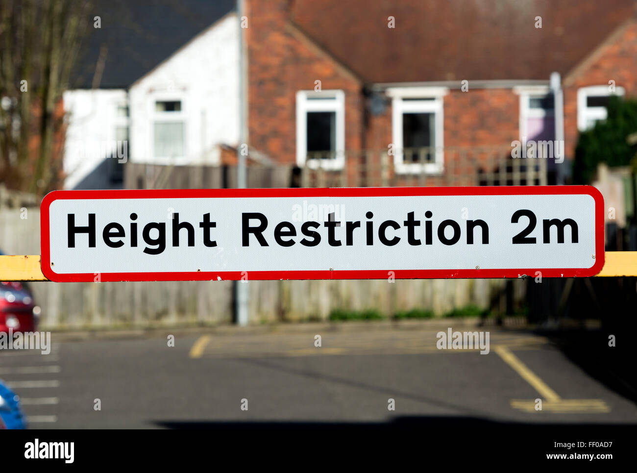 Limitation de hauteur du parking sign Banque D'Images