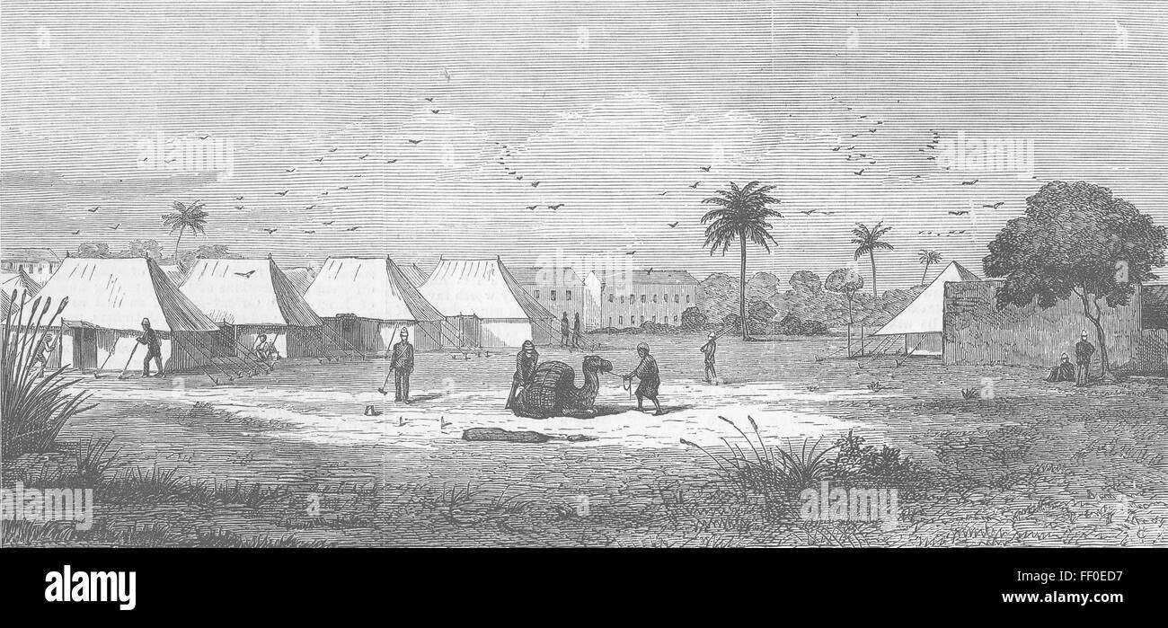 Le PAKISTAN 59e regt camp, Multan, Quetta Field Force 1878. Illustrated London News Banque D'Images