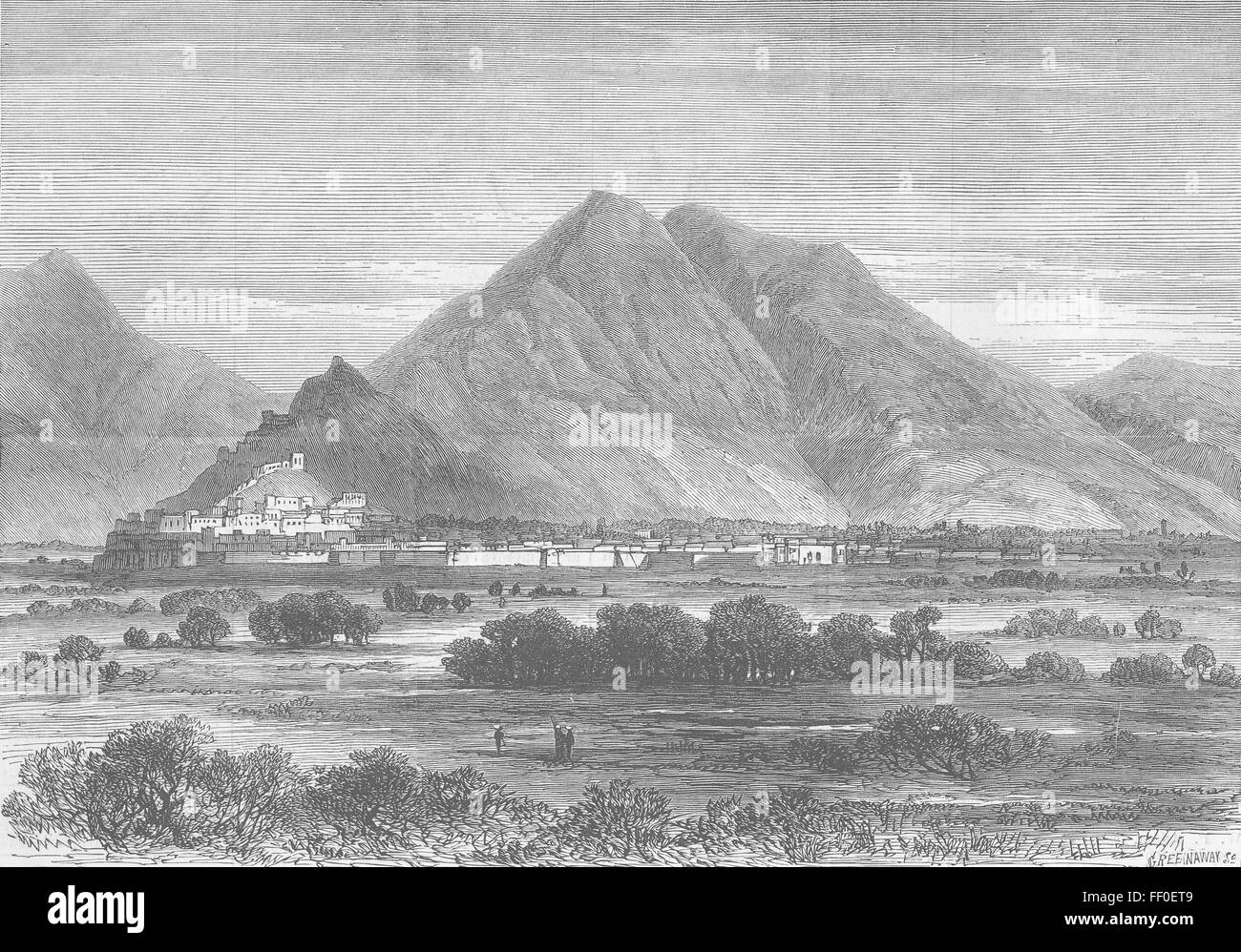 AFGHANISTAN guerre en Afghanistan KABOUL, Shree Ali 1878 capital. Illustrated London News Banque D'Images