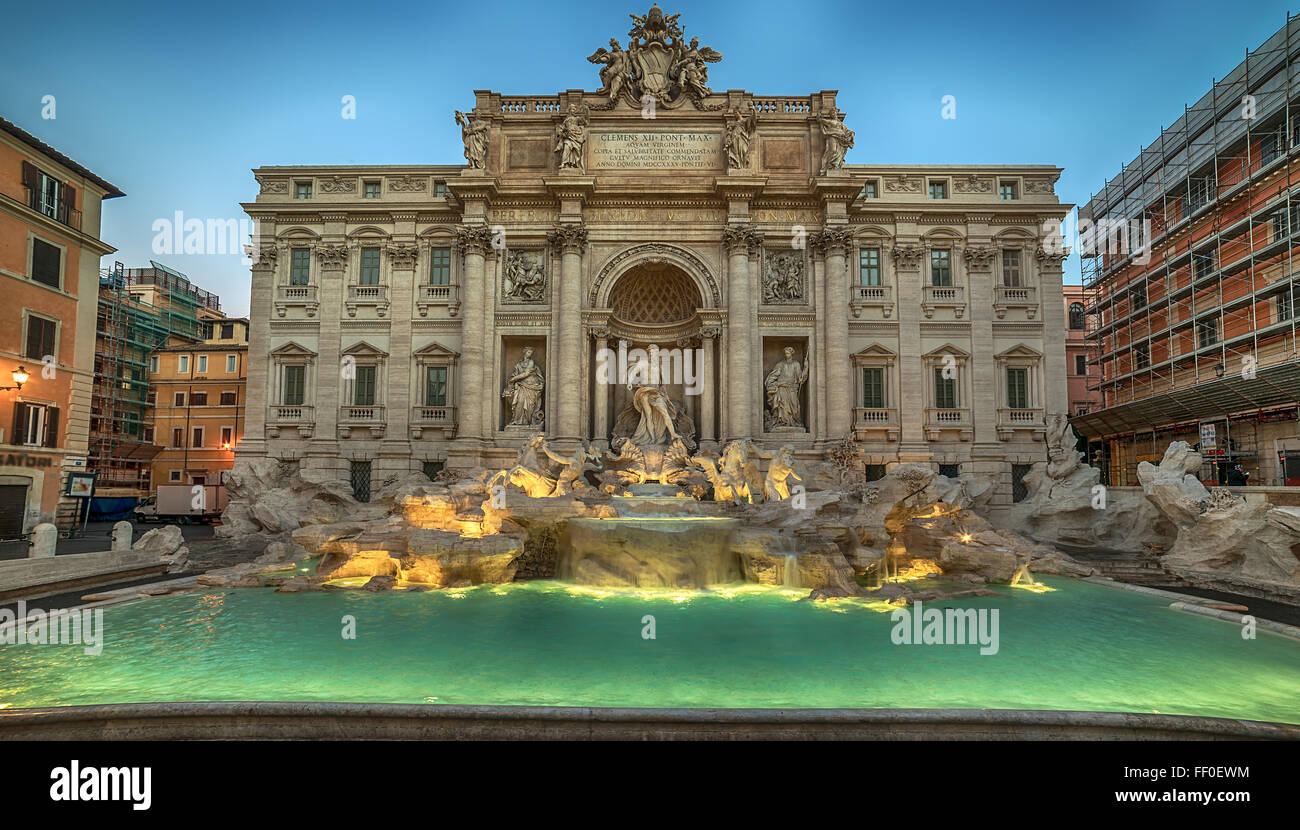 Rome, Italie : La Fontaine de Trevi Banque D'Images