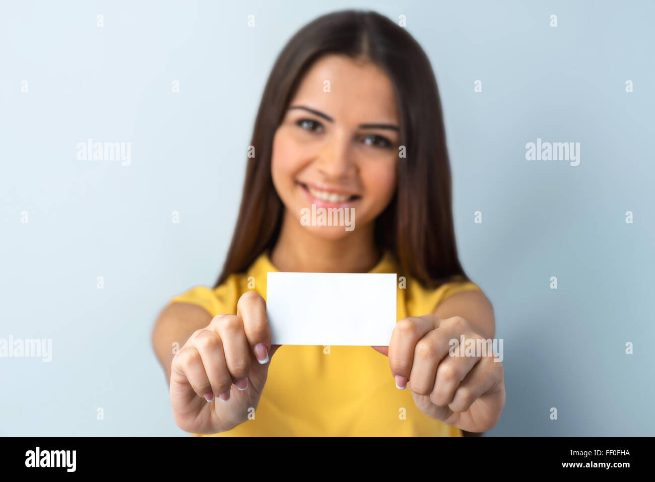 Nice photo de jeune femme d'affaires Banque D'Images