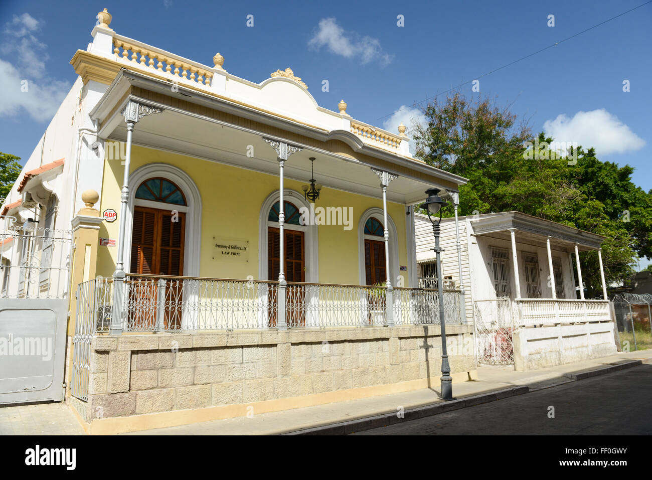Ponce Creole est un style architectural créé à Ponce, à la fin du xixe et au début du xxe siècle. Ponce, Porto Rico. Banque D'Images