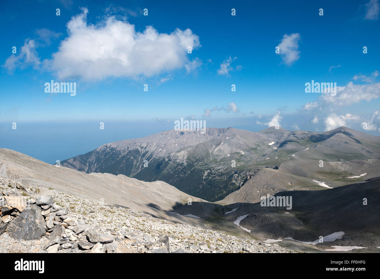 Sur Le Sommet Du Mont Olympe La Plus Haute Montagne En