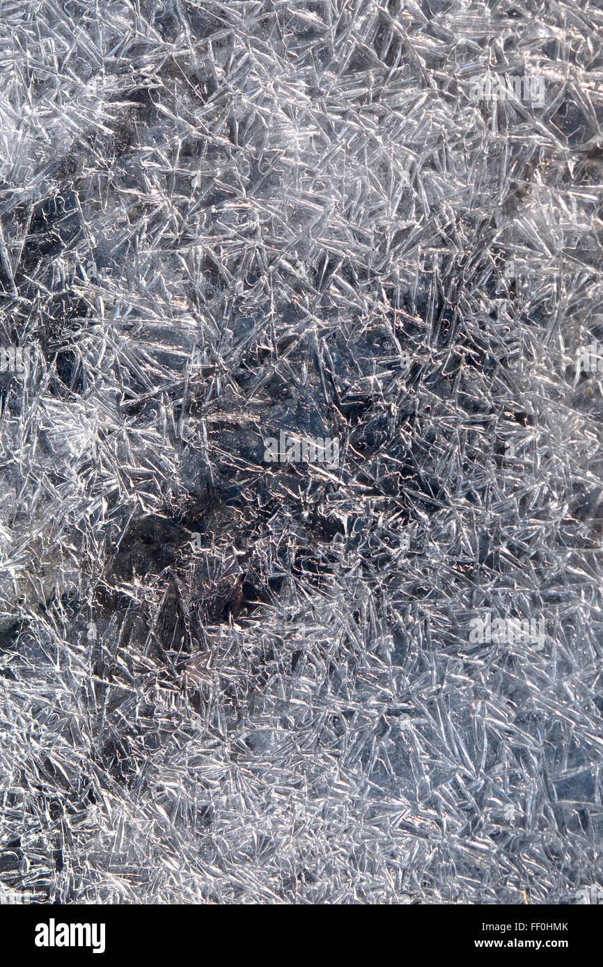 Résumé des cristaux de glace Banque D'Images