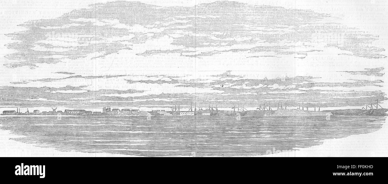 Suomenlinna, Golfe de Finlande 1854. Illustrated London News Banque D'Images
