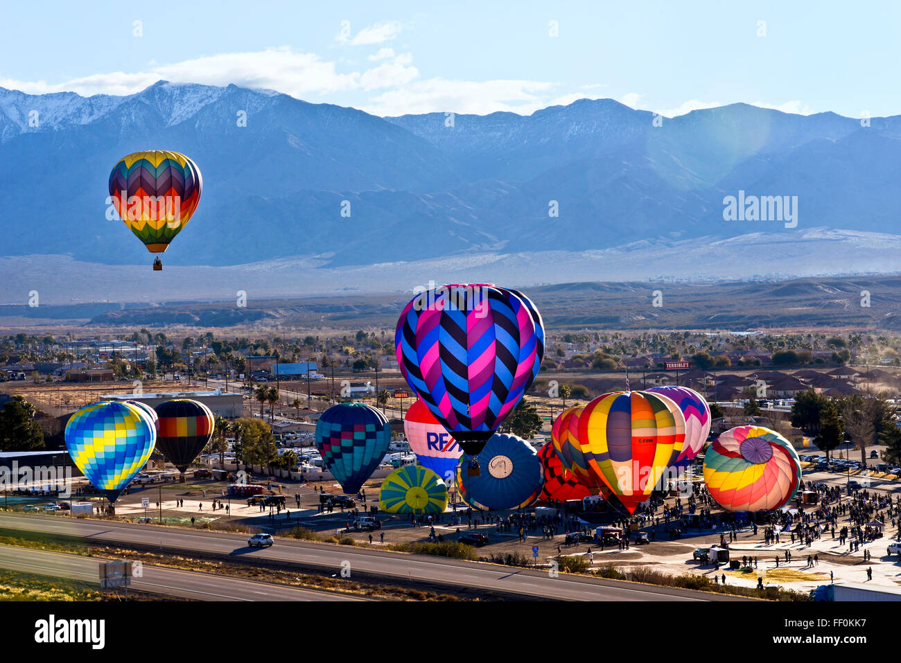 Le Festival de Montgolfières de Mesquite Nevada Banque D'Images