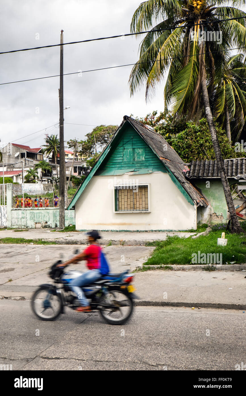 Vieille maison San Andres, Colombie Banque D'Images