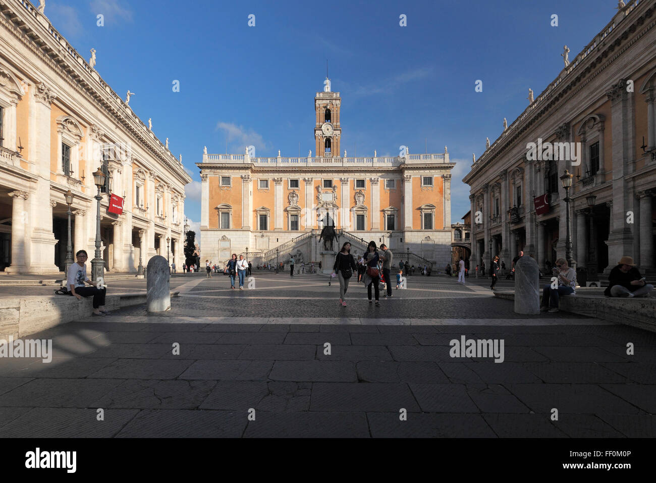 Les musées du Capitole (Musei Capitolini) sur la Piazza del Campidoglio, sur la colline du Capitole à Rome, Italie Banque D'Images