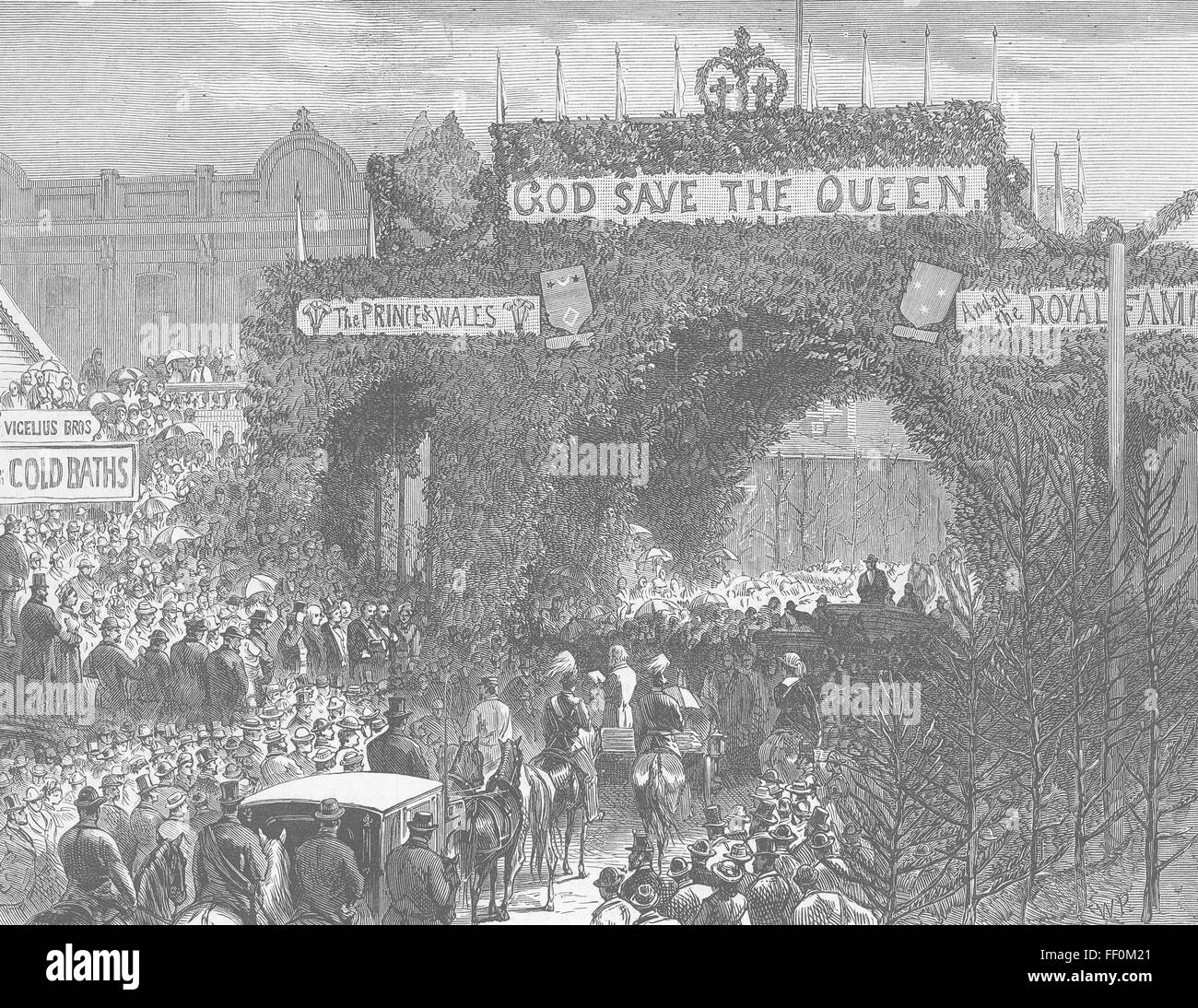 Le comte de Dufferin, Gov-General, Victoria, C.-B. 1876. Illustrated London News Banque D'Images