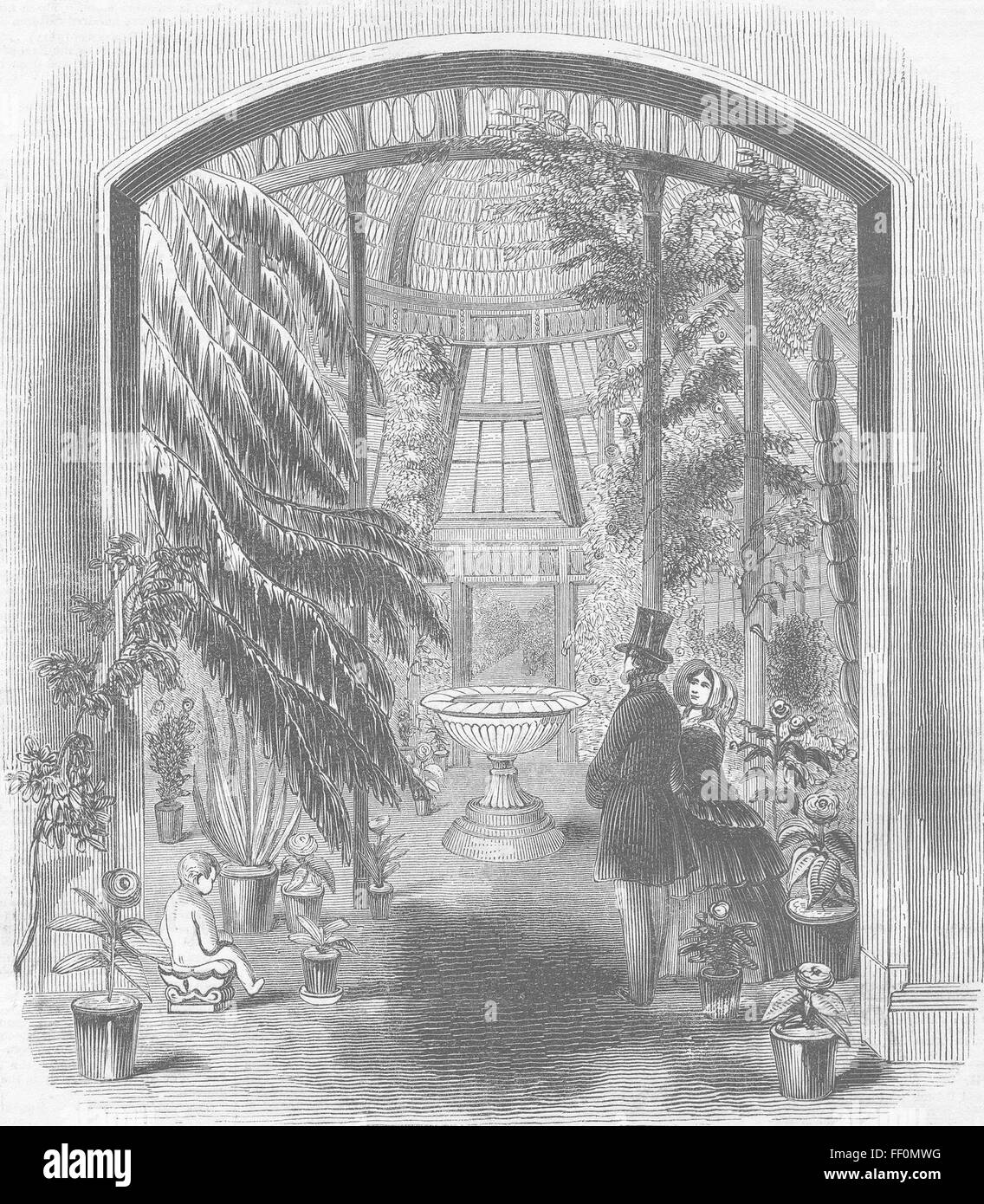 LONDON pavillon central du Conservatoire, Chiswick 1846. Le Pictorial Times Banque D'Images