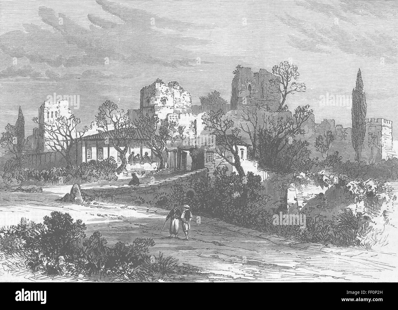Portes de la Turquie Istanbul Silivri Kapousi 1877. Illustrated London News Banque D'Images