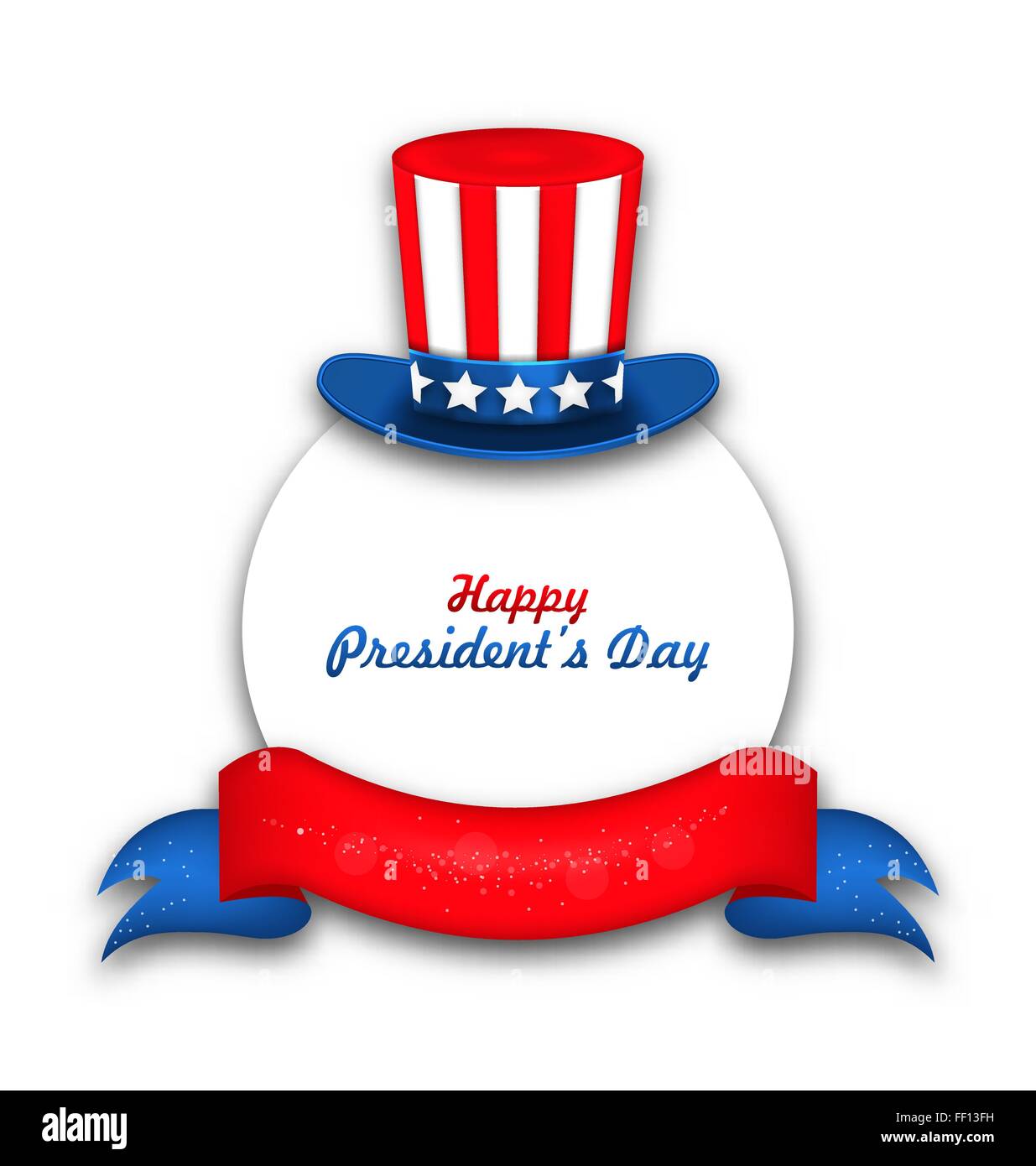 Carte de célébration pour les présidents Heureux Jour d'USA Illustration de Vecteur