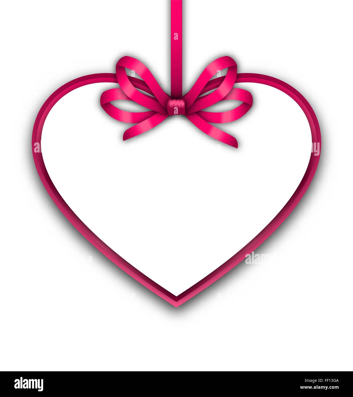 Forme forme de coeur St-valentin ruban Illustration de Vecteur