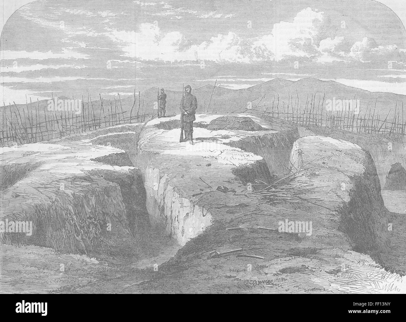 Guerre Wharangi Nouvelle-zélande Puke Hap après le conflit de 1864. Illustrated London News Banque D'Images